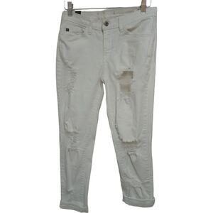 Kancan White Ripped skinny Jeans size 6